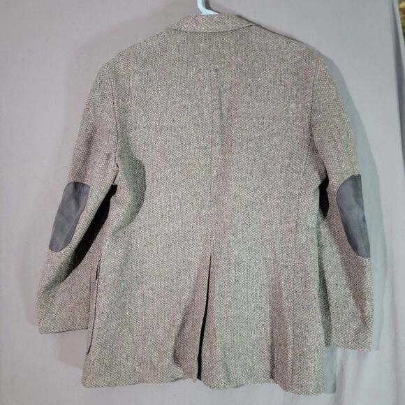 Vintage Levis Strauss Wool Tweed Blazer Lg Sports Coat Elbow Patches Herringbone - Picture 14 of 16